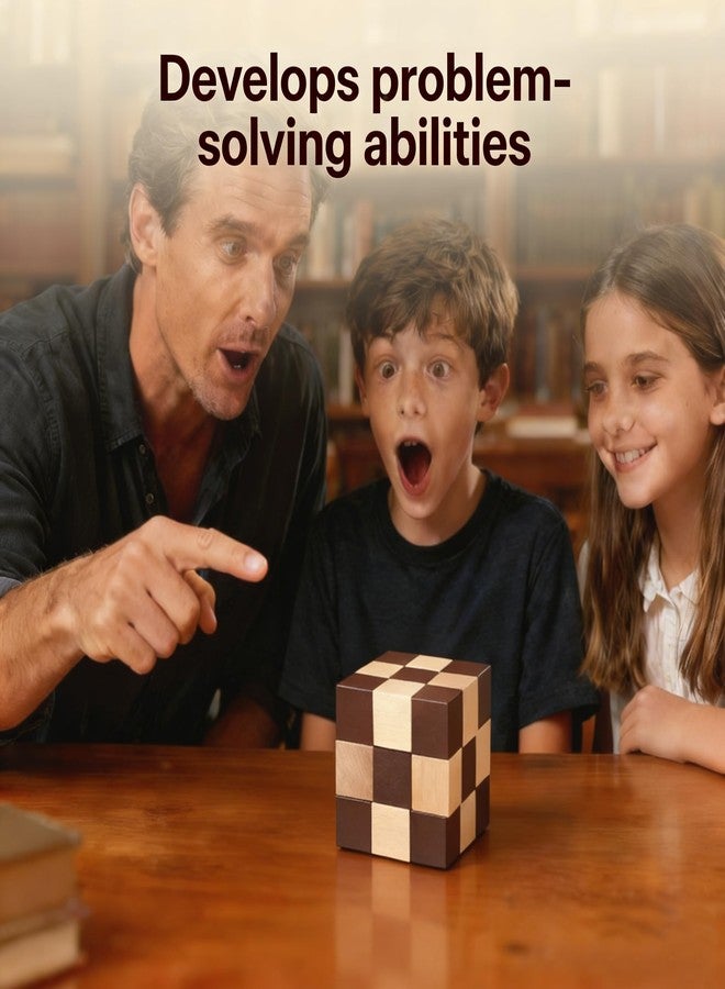 MAGIKON Brain Teaser Cube Puzzle Toy (Square Snake Cube) - Image 2